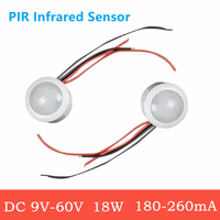 2PCS/Pack DC9V~24V PIR Infrared Motion Automatic Sensor Detector Smart IR Light Switch Human Body Induction Indoor Outdoor Lamp