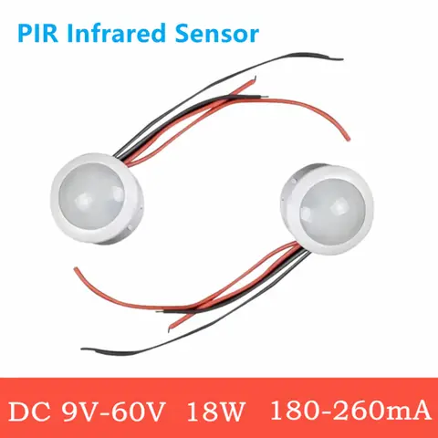 2PCS/Pack DC9V~24V PIR Infrared Motion Automatic Sensor Detector Smart IR Light Switch  Human Body Induction Indoor Outdoor Lamp