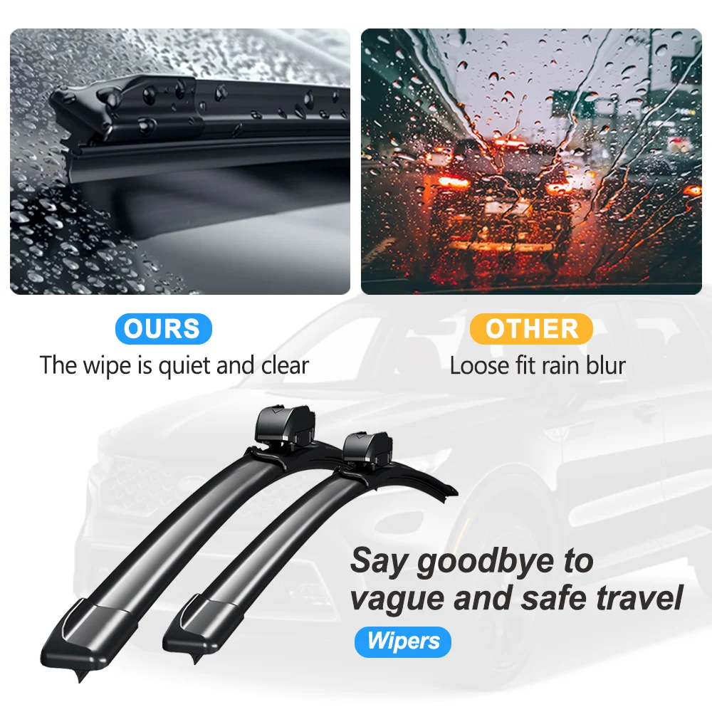 2Pcs Car Front Wiper Blades For Hyundai Accent MC 2006-2011 Crystal Clear Visibility & Enhanced Driving Safety - view 5