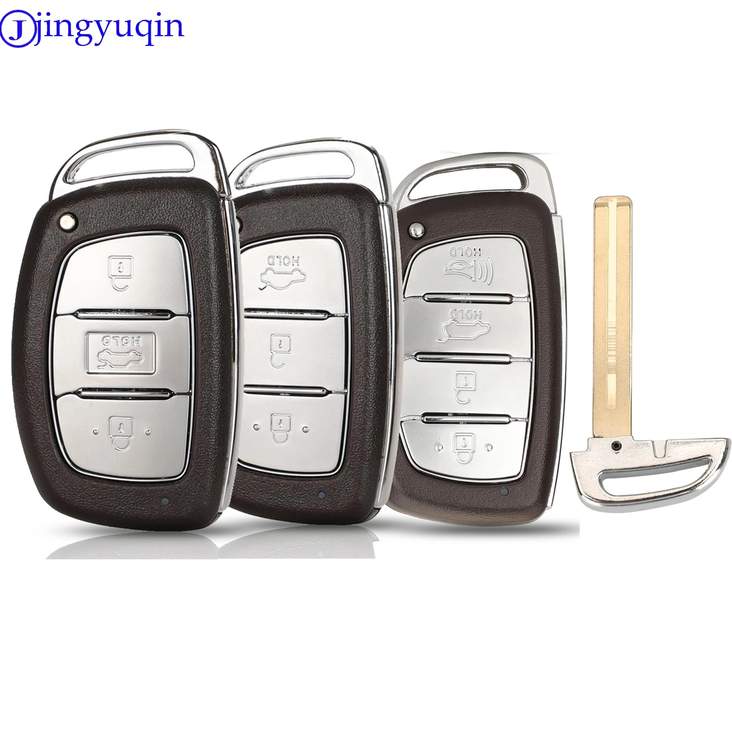 jingyuqin 3/4 Buttons Remote Car Key Shell Cover For Hyundai Creta Mistra Elantra Verna Tucson ix25 IX35 Smart Key Case New