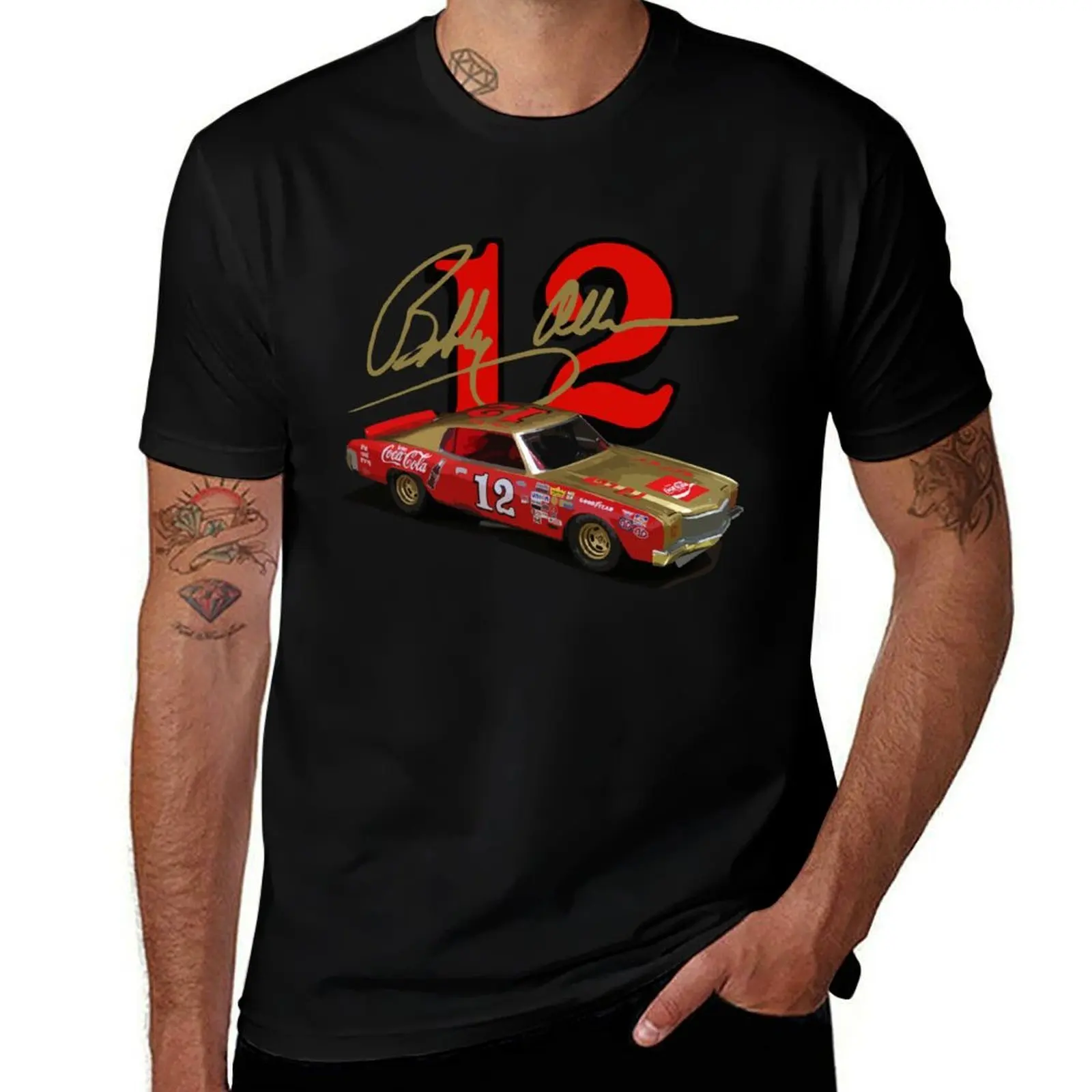 T-shirt Bobby Allison 1970s Monte Carlo Stock Car, coupe ample, grande taille