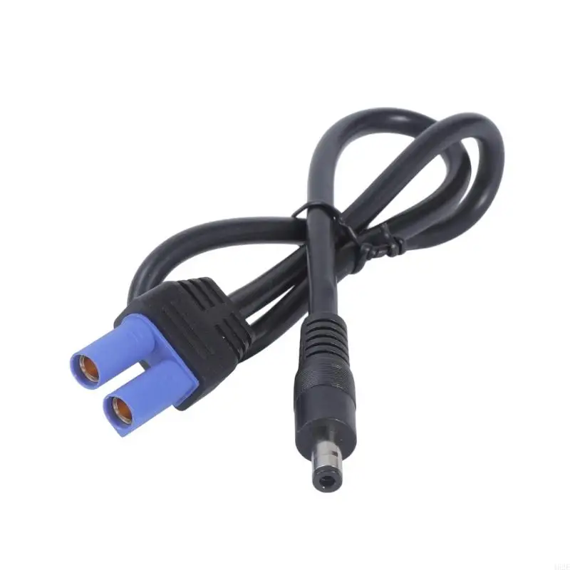 462E Automotive EC5 Female Convert to DC5525 Male Transfer Cable Slip Resistant Housing 15A Current 50cm Emergency Use