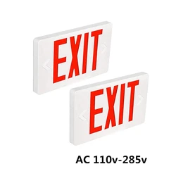 Led Exit Sign Ac110/220v Red/Green Emergency Exit  Fire Indicator Warning Lamp For Bulb Hotel Mall Public Place