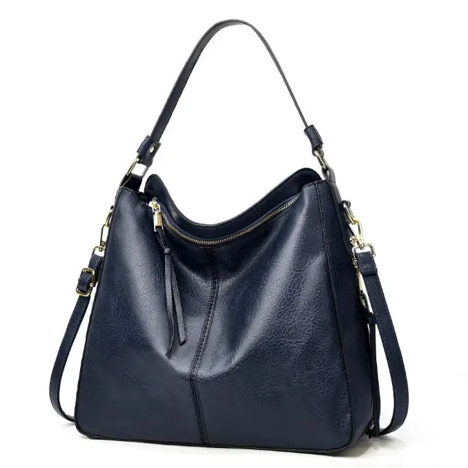 

New High Quality Hobo Bag Leather Women Handbags Female Casual Shoulder Bags Fashion Purses Vintage Large Capacity Tote bag