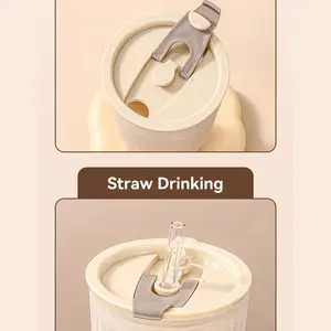 WORTHBUY-Glass-Of-Water-Cute Bear, bir Şişe Meyve Suyu İçeceği, Seyahat İçin Taşınabilir, Fincan, dökülmeye dayanıklı Kapaklı, Fincan Spor Ayı sona erdirecek 6 büyük satış-no. 4