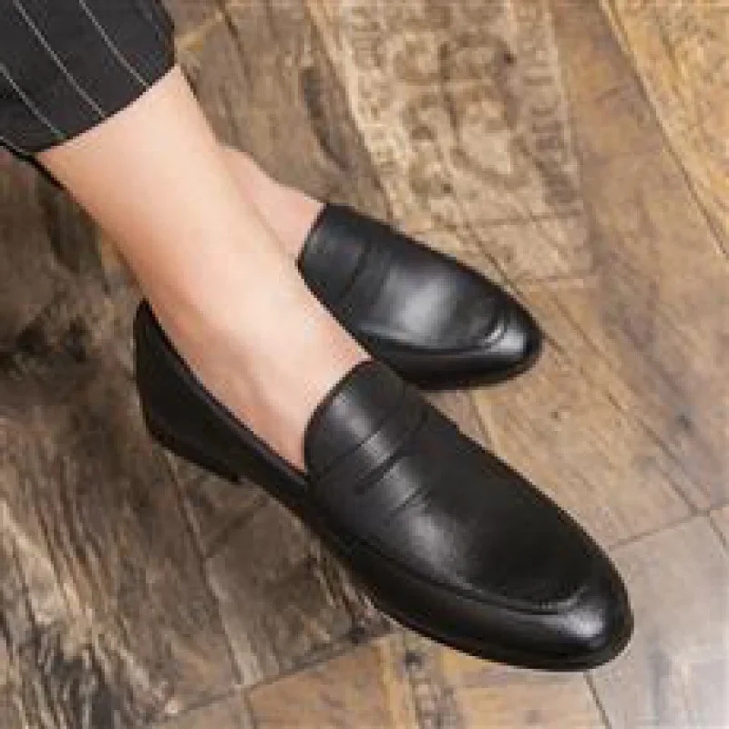 

Oxford Shoes Men's Autumn and Winter Soft Bottom Luxury Office Shoes Working Wear Black Leather Shoes