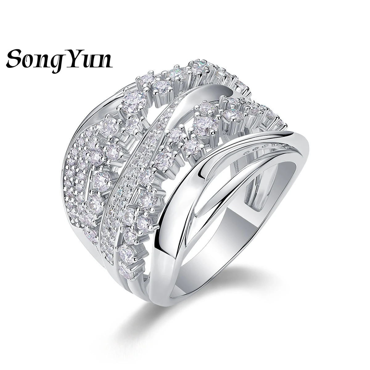

SONGYUN Brand Jewelry 925 Sterling Silver Ring VVS Moissanite Vacation Ring for Daughter 18K Gold Plated SYT Patent Rings