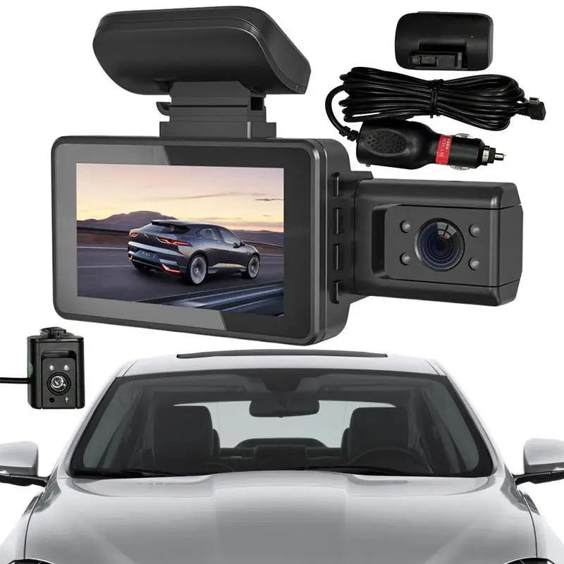 

Dashcam Camera 1080P HD Inside Front Rear Camera Drive Recorder Car DVR Auto 170 Degree Wide Angle Night Vision Camera