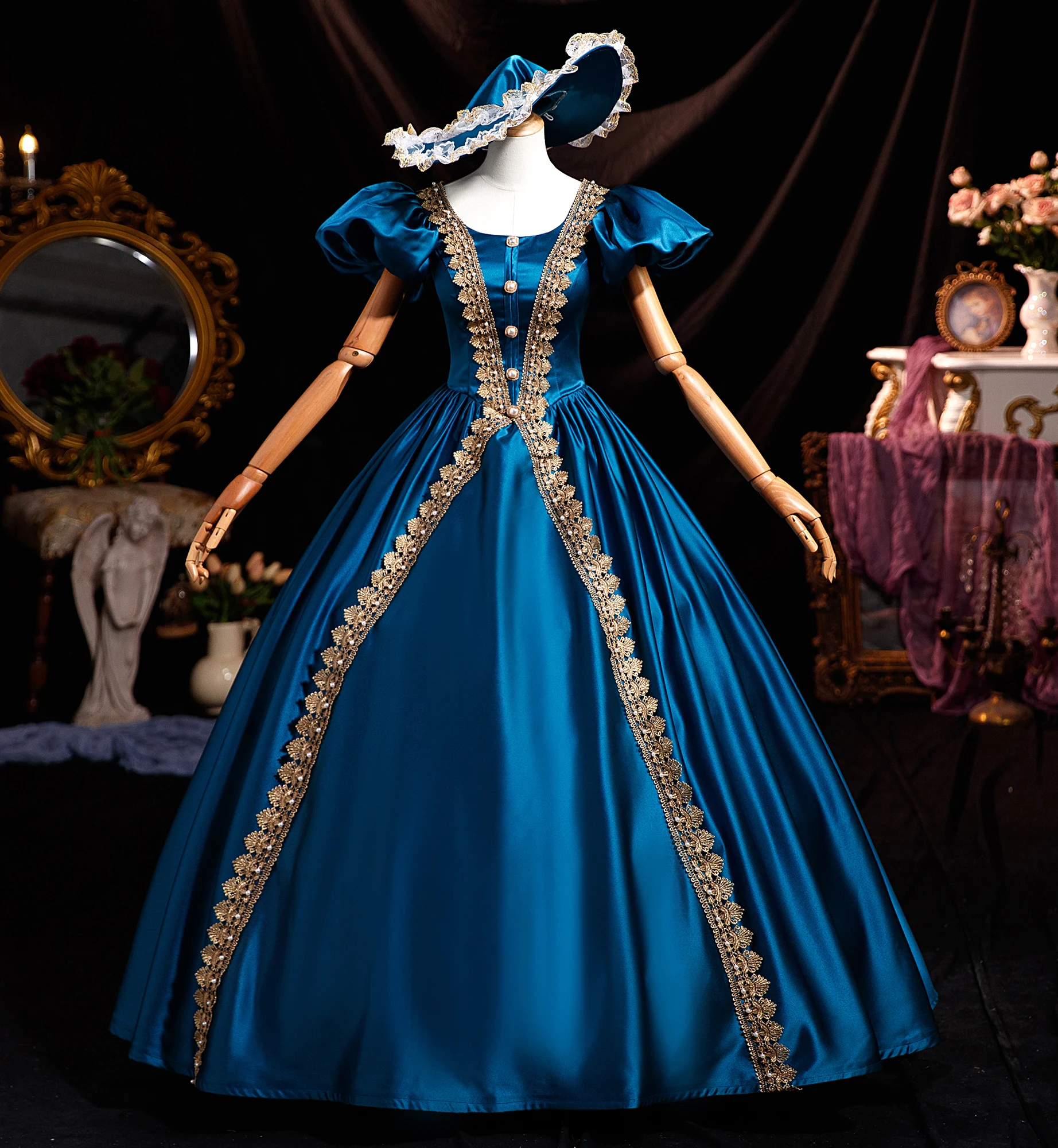 

Evening Dresses Appliques Renaissance Victorian Prom Party Masquerade Parade Theater Gowns