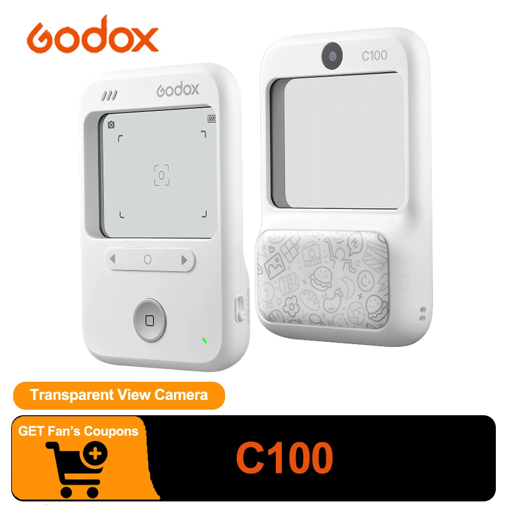 Godox C100 ポータブルミニ透明ビューカメラ 屋外撮影用 Vlogger録画用