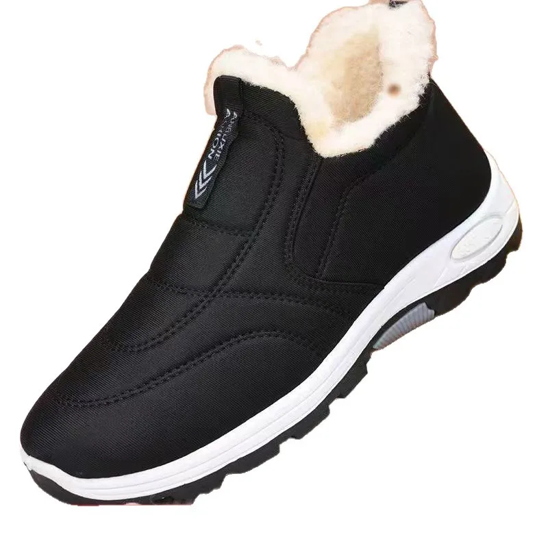 New Winter Cotton Shoes for Women in 2025 Fleece Warm Women's Boots Soft-soled Comfortable Mom Shoes Thickened Snow Boots Woman