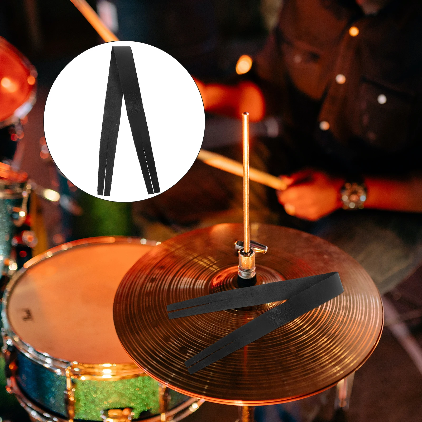 

Pad Black Supply Portable Cymbal Accessory Color Crash Cymbal Strap Suspended Cymbals Belt Portable Instrument Accessories