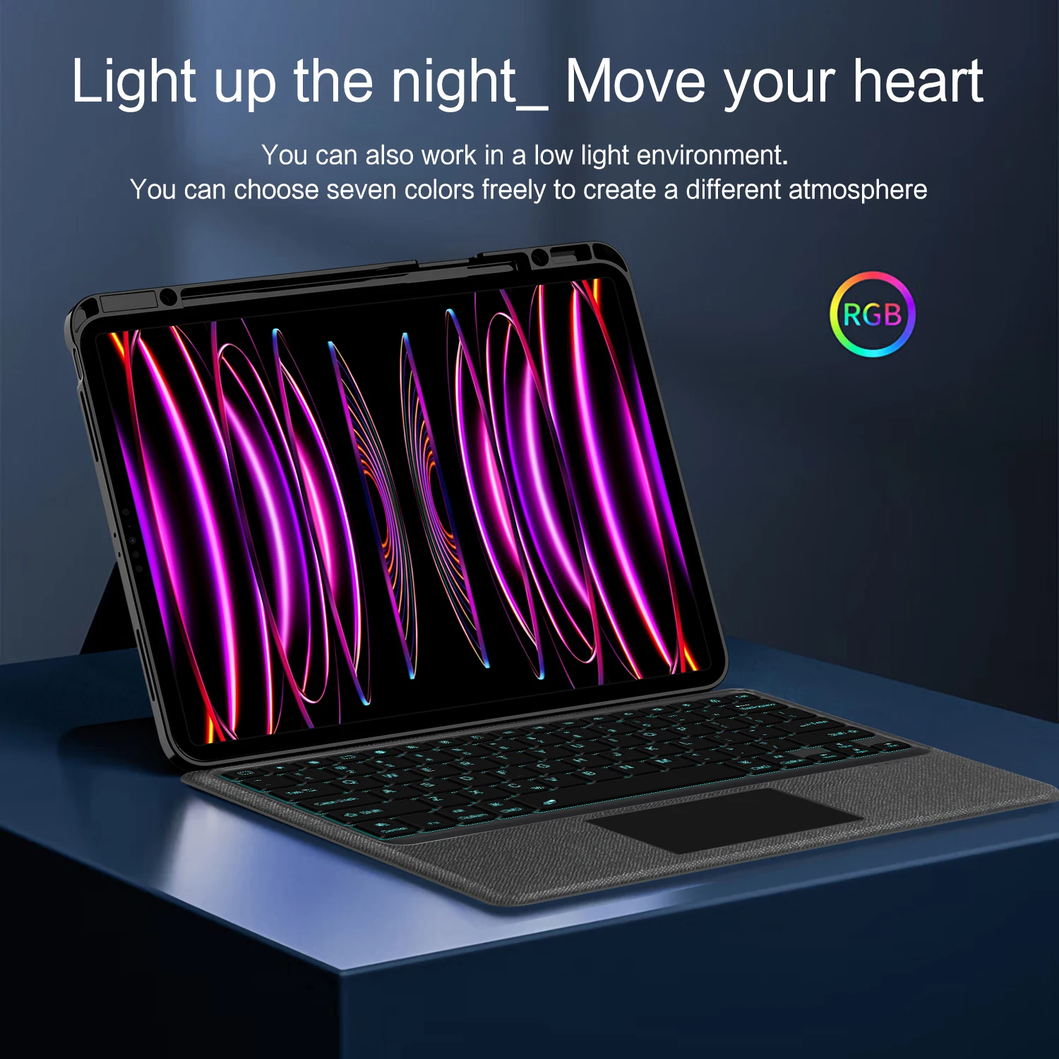 Custodia con tastiera magica per iPad Air 13 pollici M3 2025 M2 Pro 12.9 Tablet Spagnolo Portoghese Ebraico Tedesco Coreano Tastiera Cover Folio