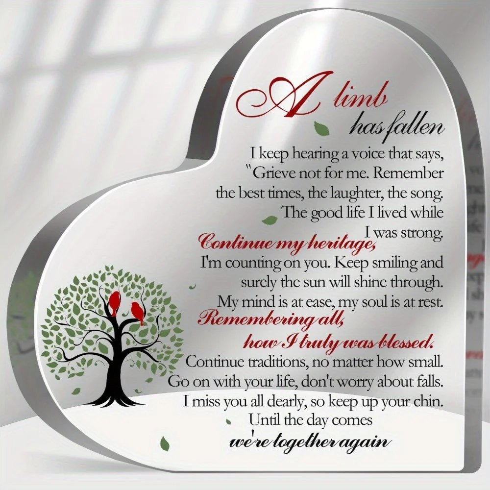 CIFBUY Metal Wall Art Memorial Red Plaque 4x4 Inch Sympathy Gift for Loss of Loved One Bereavement Decor Missing You Home Sign