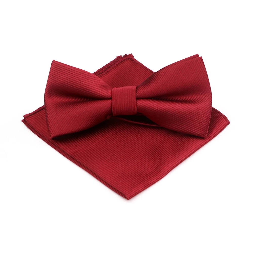 Ensemble de Mouchoirs et Nministériels ds Papillons Rouges Classiques Solides pour Homme, Accessoires de Robe Trempée pour ixde Mariage, Cadeau