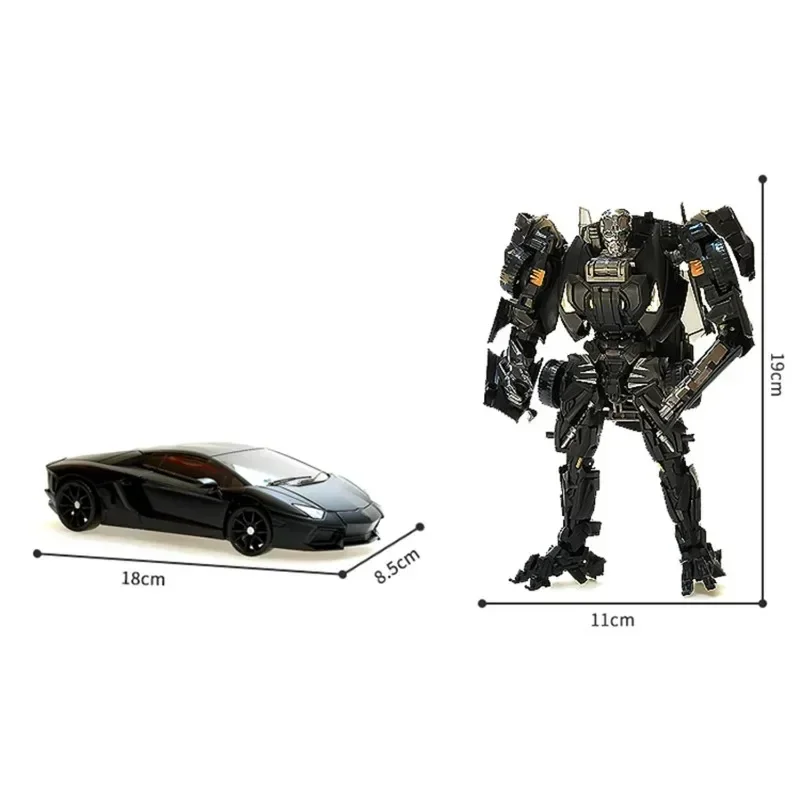 

Transformed Toy 20cm Dark Version Part Alloy Evil Lock Robot Car Action Model Toy Original Box Collection Gift