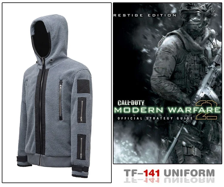 Call of Duty 6 Cosplay Clothing Same Jacket Tf141 Team Uniform Ghost Combat Suit Ghost Jacket Hoodies Top Clothes for Men Women