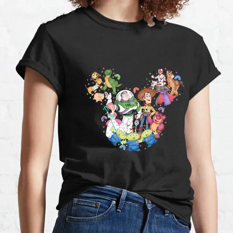 Toy Story T Shirt Women Graphic Tops You've Got A Friend in Me Tshirt Short Sleeve Harajuku Cartoon T-Shirt Streetwear Clothes