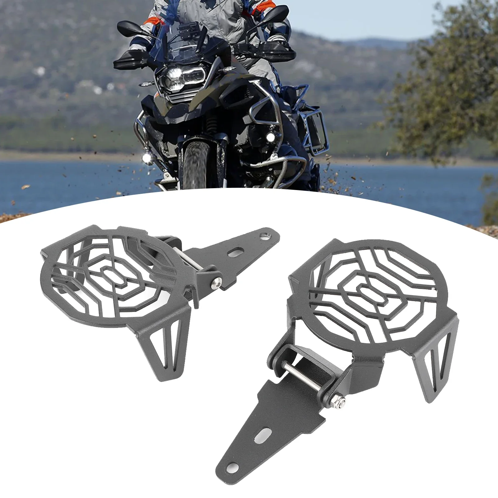 زوج واحد من واقيات ضوء الضباب للدراجات النارية من الألومنيوم - أغطية حماية مقاومة للصدمات لـ R1200GS/R1250GS/S1000XR/F850GS، خفيفة الوزن