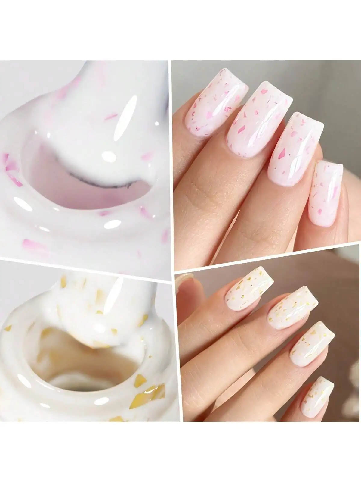 XEIJAYI 1개 15ML 크림 크러쉬 다이아몬드 네일 젤 다채로운 색상의 세미 퍼머넌트 네일 아트 UV LED 네일 살롱 DIY 네일 살롱 젤