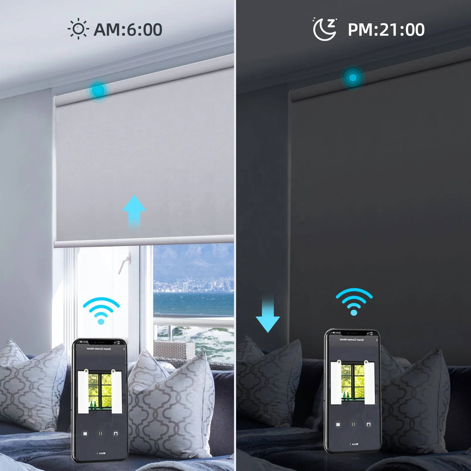 

Hot Selling ZSTARR Outdoor Residential French Window Pinhole Technique Horizontal Fabric Pattern Plastic Electric Motor Roller B