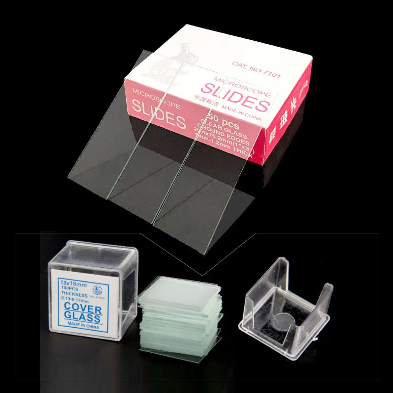 Microscope Cover Slides 50pcs Blank Slides 100 Square 18*18mm Cover Slips For Preparation Of Specimen
