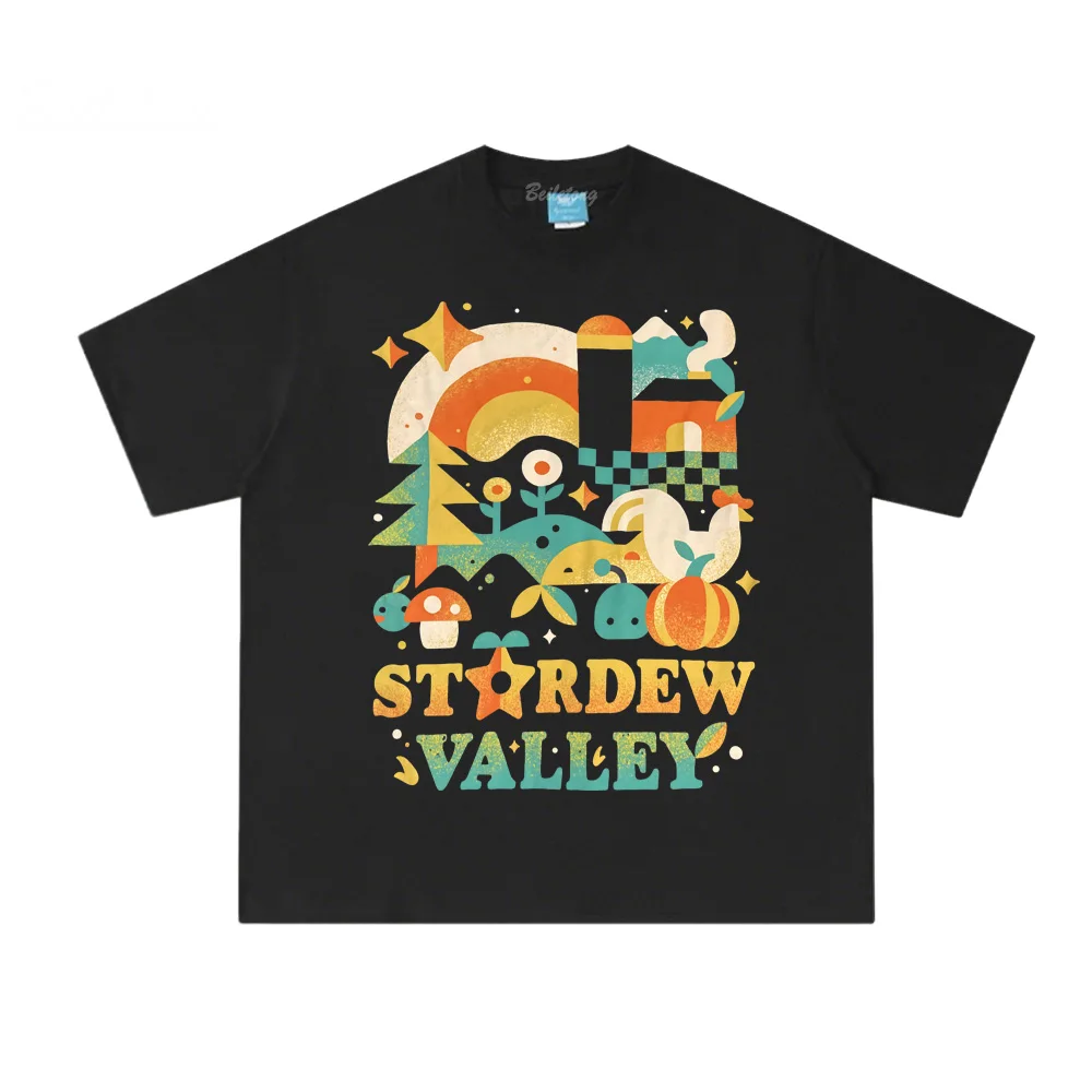 

Stardew Valley, удобные топы высокого качества для стрельбы, ролевые игры, летняя милая футболка с принтом манги, 100% хлопок для игр