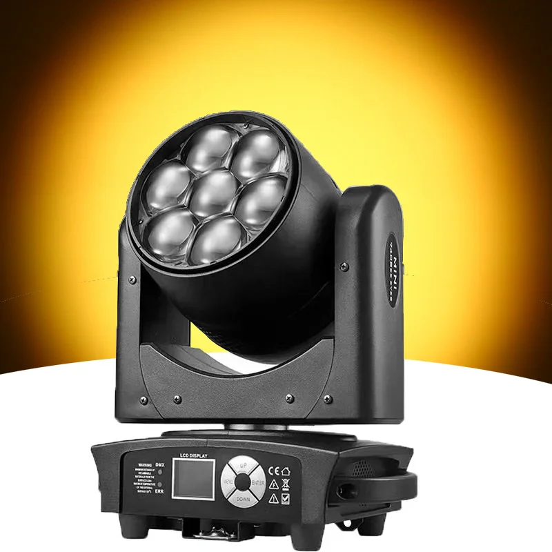 

Светодиодная вращающаяся голова 7X40W RGBW 4-в-1 с зумом и эффектом Wash Beam для дискотек, баров, клубов, KTV и сценического освещения