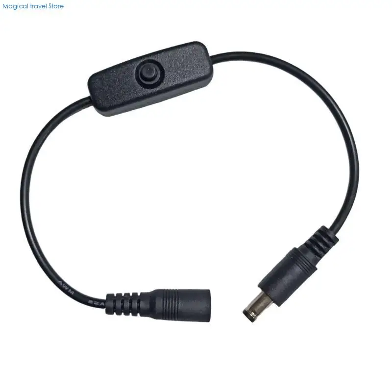 N2UB DC5.5x2.1mm Male to Female Inlined Power Cable With Switcher for LED Strips and Small Electronics