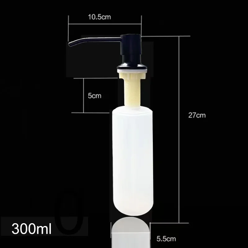 2025 Counter Top Soap Dispensor 304 Stainless Steel From The Top Built In  Head Hand Press Soap Dispenser Bottle 300ml