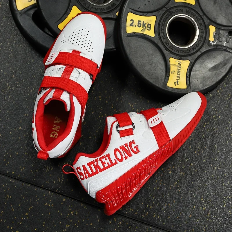 

Новое поступление, тренировочная обувь для тяжелой атлетики, мужская кожаная обувь для приседаний с жесткой тягой, резиновая спортивная обувь для пар, мужская и женская спортивная обувь