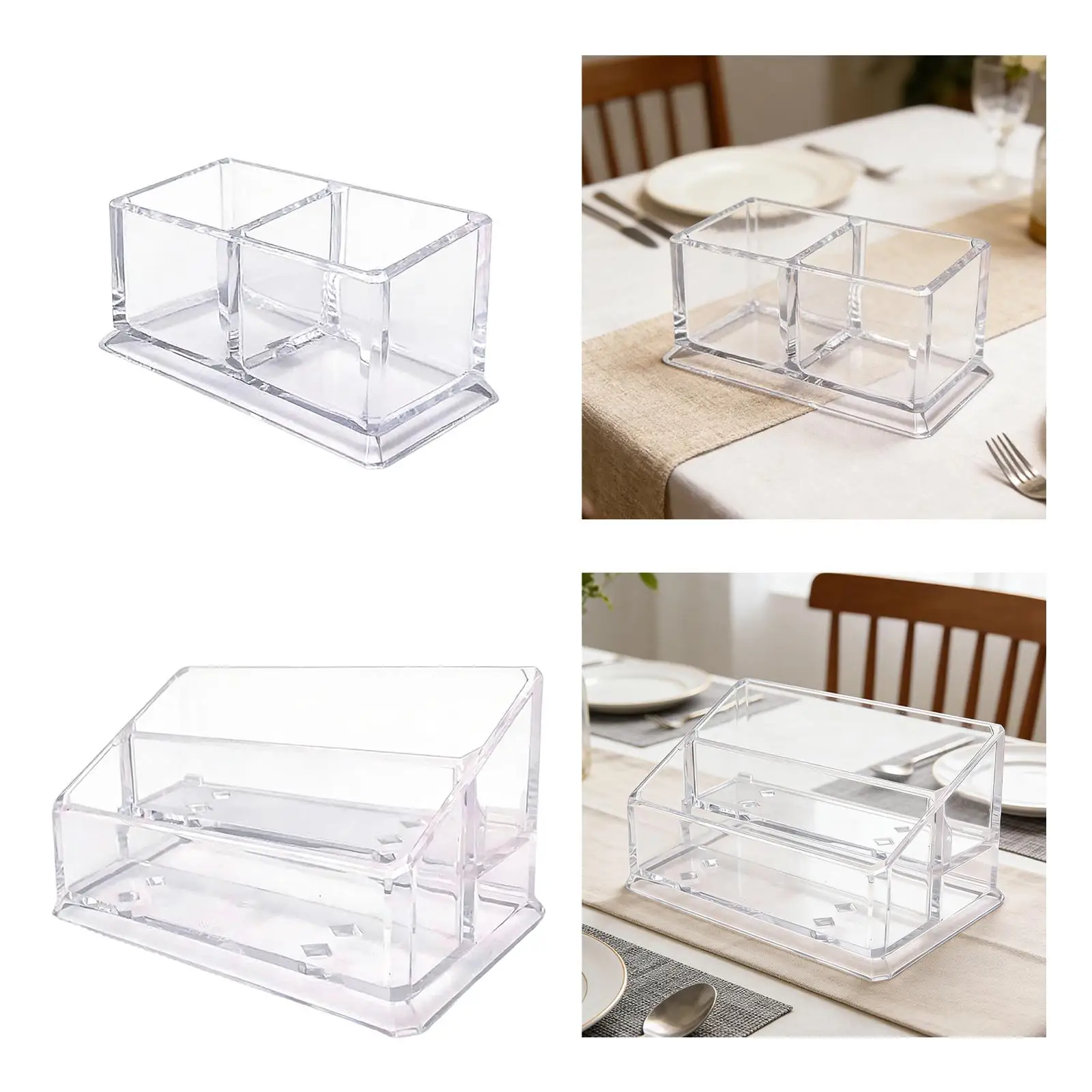 Sugar Packet Holder Acrylic Clear Tea Station Organizer Condiment Storage for Home Cafe Pantry Use