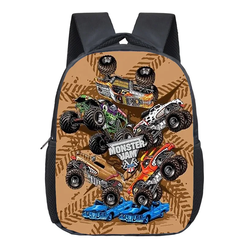 

Школьный рюкзак Monster Trcuk для мальчиков и девочек, детский повседневный рюкзак, детский рюкзак в стиле аниме, большой грузовик, игры «сделай сам», рюкзаки с индивидуальным узором, Mochilas