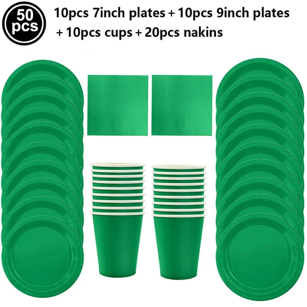 Buntes Einweg-Geschirr-Set mit Pappbechern, Tellern und Servietten für Geburtstagsfeiern, Hochzeiten, Picknicks, Babypartys und Heimdekoration – Detail 5