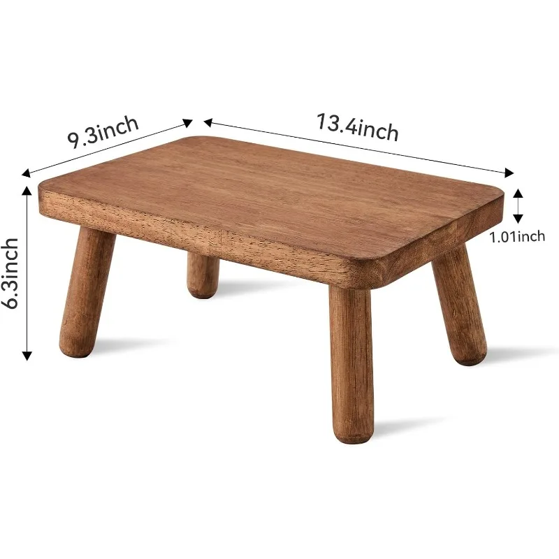 Wooden Step Stool Anti-Slip Step Stools for Adults Heavy Duty Stepping Stool Kitchen Step Stool for Adults One Step Stool