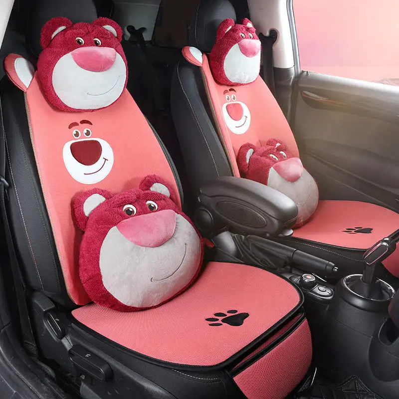 

Универсальные чехлы на сиденья, подушки для автомобильных сидений с сумкой для хранения, дышащие много, милые автомобильные аксессуары, интерьер для женщин, защита для сиденья