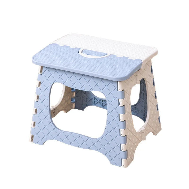

Folding bench Household shoe changing stool Plastic small stool Outdoor portable fishing chair Word Mazar portable train stool