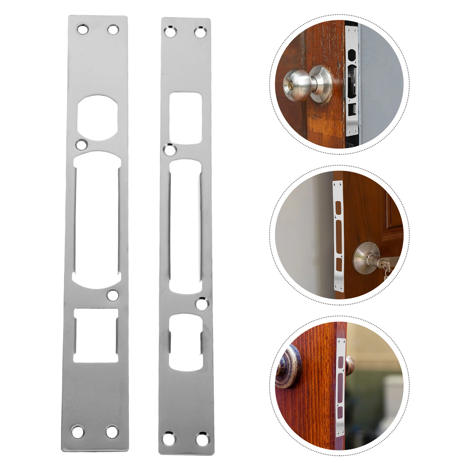 

2pcs Stainless Steel Latch Durable Bar Latch Safety Door Lock With Slot Design Easy Install Low Profile Durable