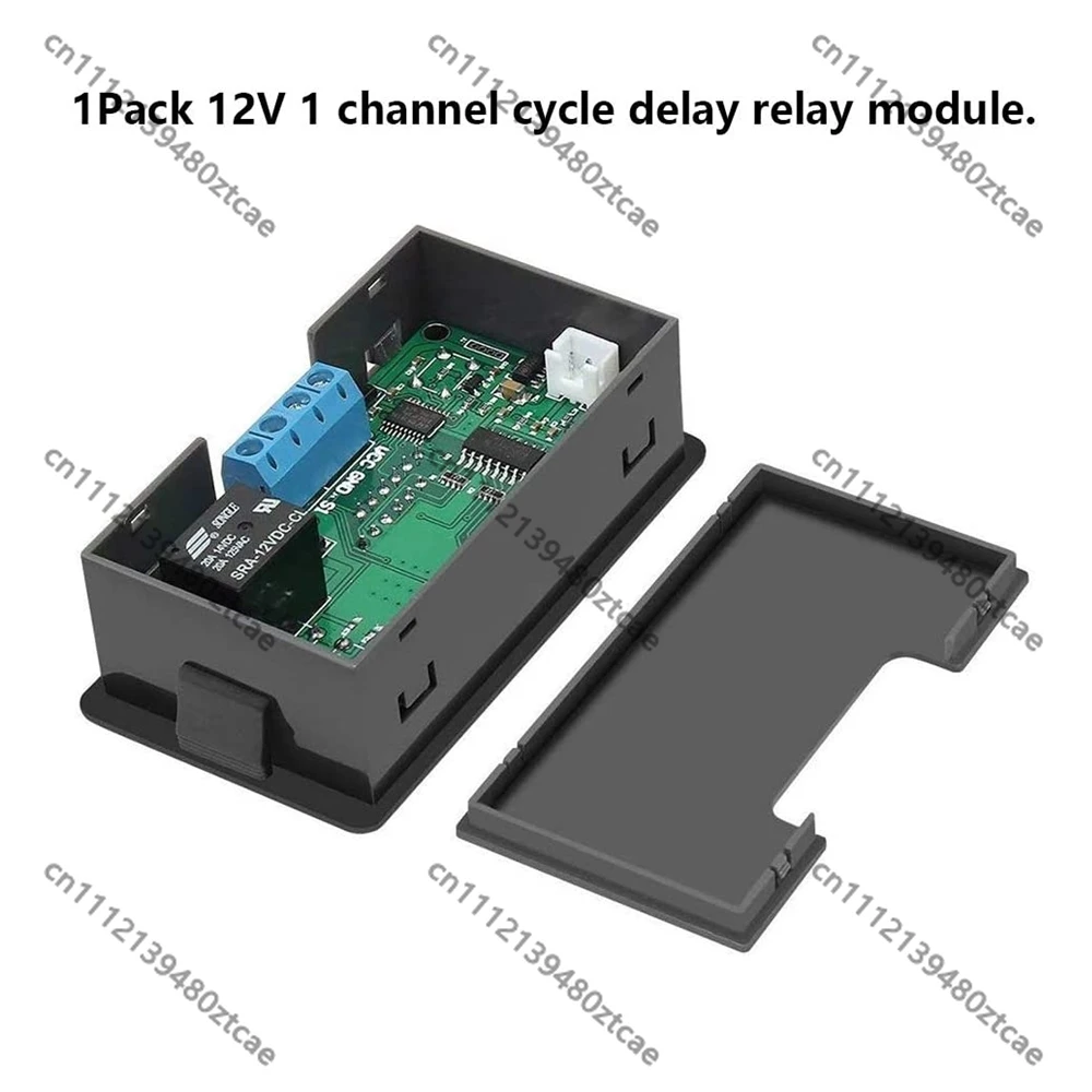 AC110V-220V Input DC12V 24V Cycle Time Delay Relay,Dual Digital LED Display Adjustable Controller Thermostat Timer Module 0-999S