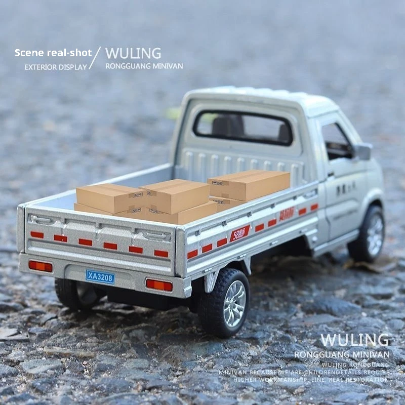 1/36 Alloy Liuzhou Truck Model 3 Doors Pull Back Boy Toy Vehicle Kids Transport Car Metal Miniature Diecast Ornament Gift view 5