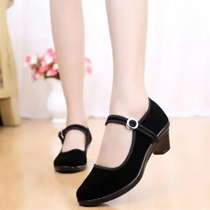 Sapatos Femininas Women Light Weight Comfort Black Flock Ballet Dance Flat Shoes Lady Casual Home & Street Comfort Shoes A102