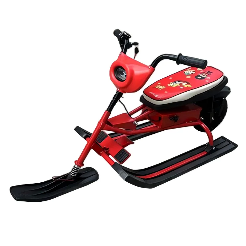 

Plastic Ski Bike Electric Snowmobile For Adults Children Winter Entertainment Sledding Snowboarding