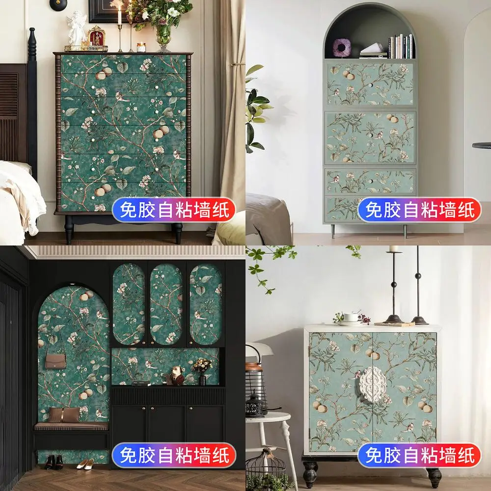 

Наклейка на дверь шкафа, самоклеящаяся ретро-американский стиль, мебель, шкаф, ремонт обувного шкафа, изменение цвета стекла, французский