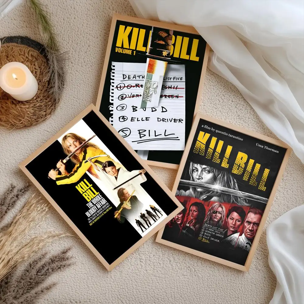 K-Kill Bill Movie Painting Calligraphy Canvas Poster Art for Bedroom Living Room Home Decor Wall Decoration Decals Gift