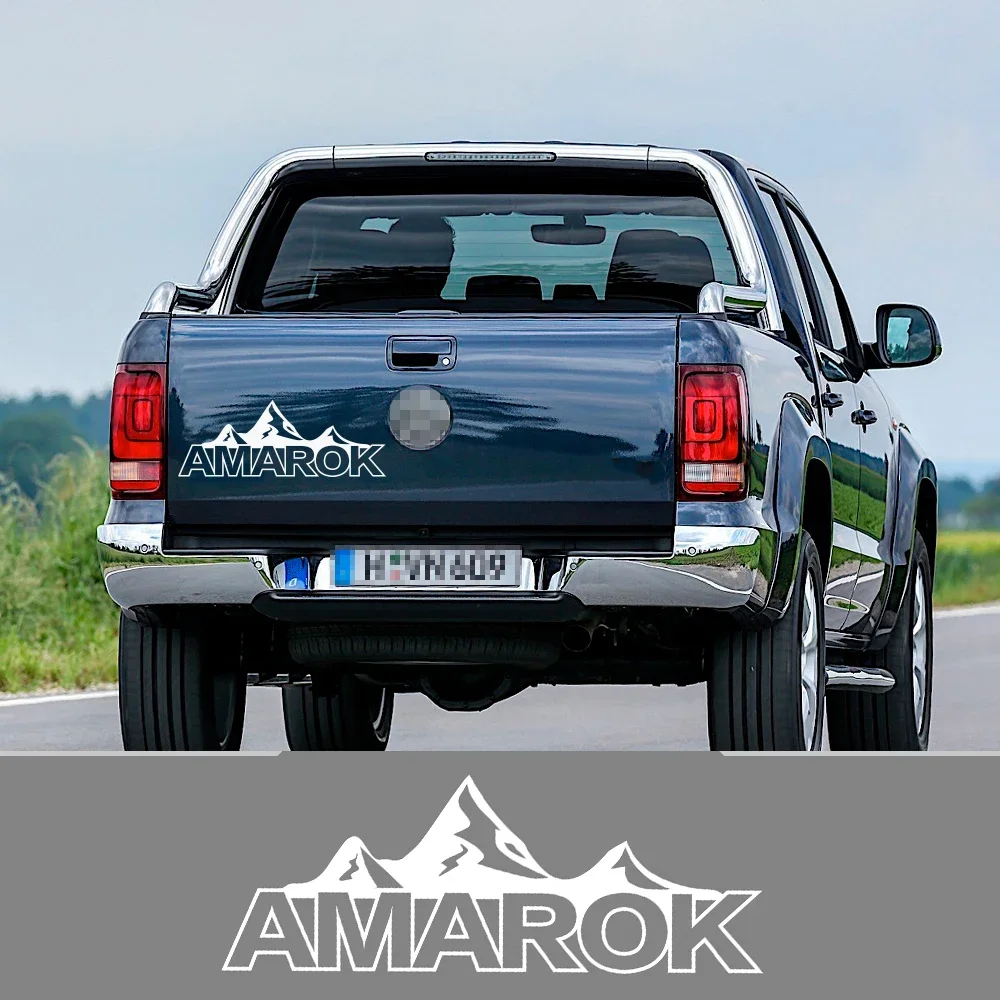 OFK Pickup Rear Tailgate Door Sticker For Volkswagen VW Amarok Truck Graphic Mountain Decor Decal Film Cover Auto Accessories.