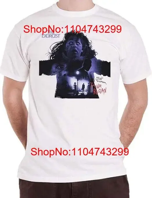 

Новый постер «Экзорцист» 1973 года, мужская винтажная футболка из фильма ужасов, винтажная стираная растянутая слегка дышащая модная графика