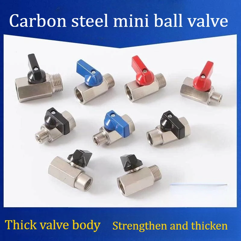 Hexagonal carbon steel ball valve for water divider 2 inches 3 inches New carbon steel mini ball valve, mini electroplated valve