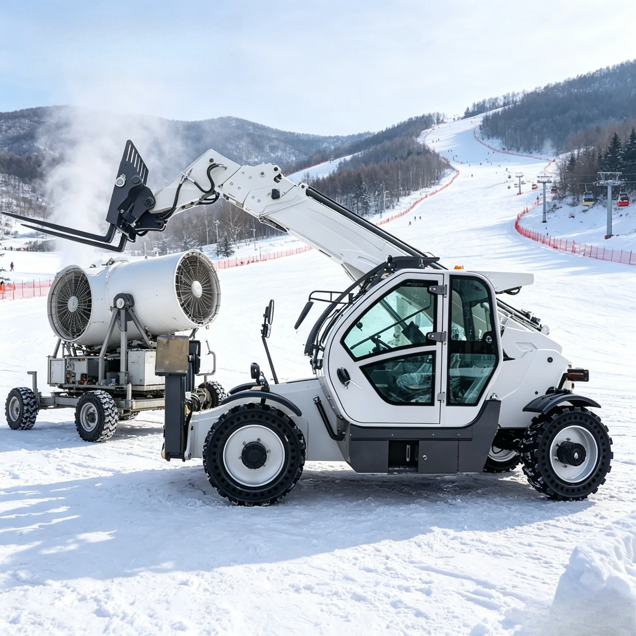 Hydraulic 4x4 Telehandler Boom Lift  3 Ton 4 Ton 5 Ton Forklift Telescopic Forklift with EPA Engine telescopic load customized