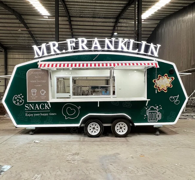 R*-Professional Fully Equipped Foodtruck Fast Food Cart Coffee Ice Cream Mobile Kitchen Food Truck