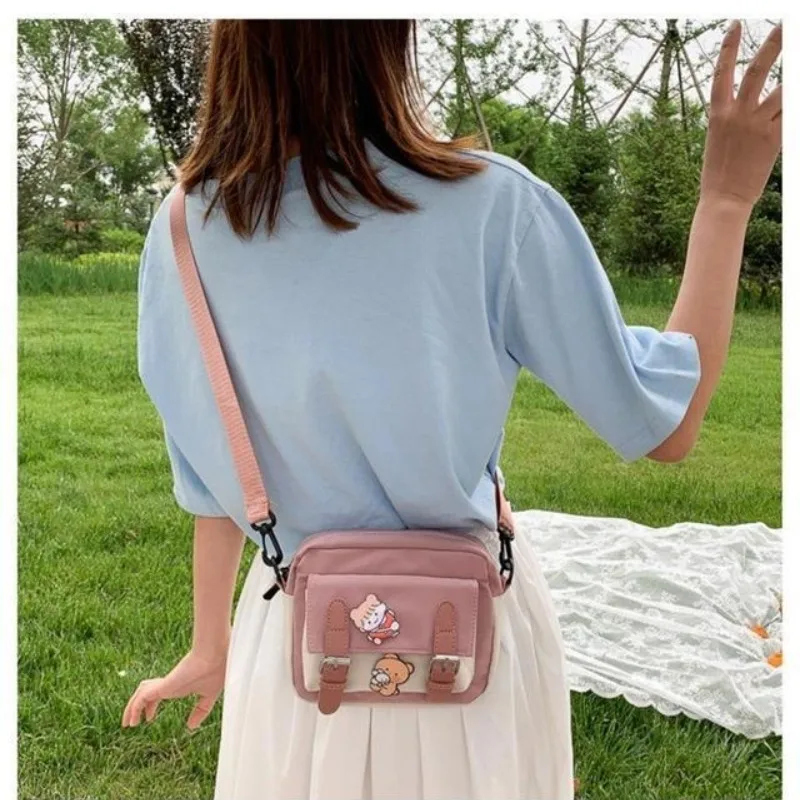 Korean Style Canvas Shoulder Bag For Women New Fashion Female Crossbody